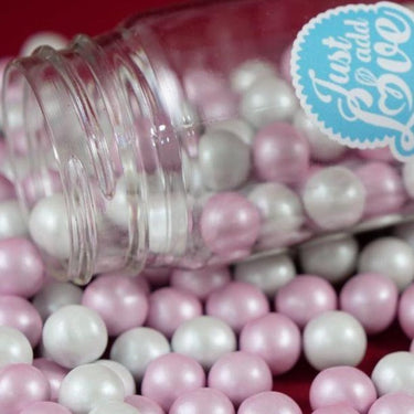 Sprinkles E Pérolas - Pérolas Chocolate Rosa & Pérola - 65g
